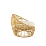Paris Prix Fauteuil En Rotin & Coussin "Lise" 84cm Naturel