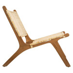 Paris Prix Fauteuil En Teck & Rotin "Timor" 80cm Naturel