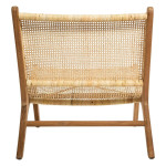Paris Prix Fauteuil En Teck & Rotin "Timor" 80cm Naturel