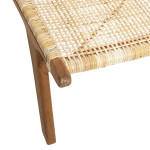 Paris Prix Fauteuil En Teck & Rotin "Timor" 80cm Naturel