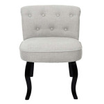Paris Prix Fauteuil En Tissu Design "Eleonor" 68cm Gris & Noir
