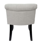 Paris Prix Fauteuil En Tissu Design "Eleonor" 68cm Gris & Noir