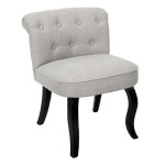paris prix Fauteuil en Tissu Design "Eleonor" 68cm Gris & Noir
