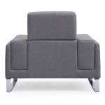 Paris Prix Fauteuil En Tissu "Ezekiel" 104cm Gris Clair