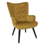 paris prix Fauteuil en Velours Côtelé "Giulia" 96cm Jaune