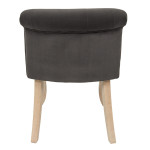Paris Prix Fauteuil En Velours Design "Eleonor" 68cm Gris