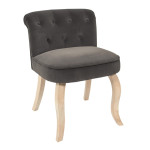 paris prix Fauteuil en Velours Design "Eleonor" 68cm Gris