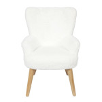Paris Prix Fauteuil Enfant Imitation Fourrure "Helsinki" 63cm Blanc