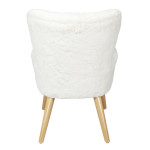Paris Prix Fauteuil Enfant Imitation Fourrure "Helsinki" 63cm Blanc