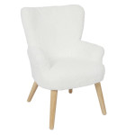 paris prix Fauteuil Enfant Imitation Fourrure "Helsinki" 63cm Blanc