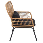 Paris Prix Fauteuil Extérieur Design "Helsinki" 96cm Noir