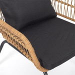 Paris Prix Fauteuil Extérieur Design "Helsinki" 96cm Noir