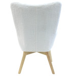 Paris Prix Fauteuil Imitation Fourrure "Helsinki" 100cm Blanc