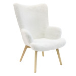 paris prix Fauteuil Imitation Fourrure "Helsinki" 100cm Blanc