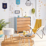 Paris Prix Fauteuil Imitation Fourrure "Oslo" 101cm Blanc