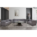 Paris Prix Fauteuil Large En Tissu "Brock" 146cm Gris