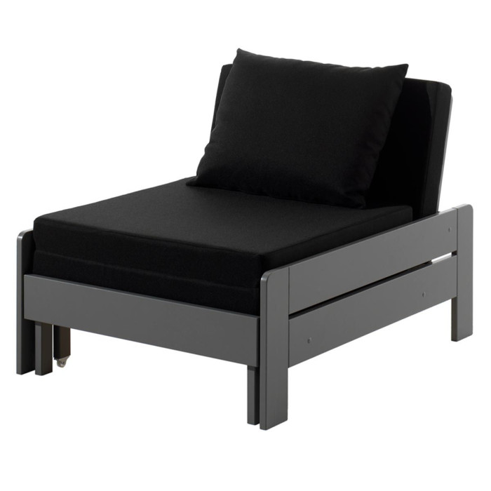 Paris Prix Fauteuil-Lit Convertible Enfant "Pino" 98-207cm Gris