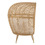 Paris Prix Fauteuil Lounge Avec Coussins "Eva" 146cm Beige