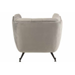 Paris Prix Fauteuil Lounge Design "Conforad" 95cm Gris Clair