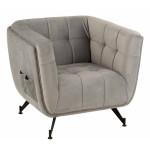 paris prix Fauteuil Lounge Design "Conforad" 95cm Gris Clair