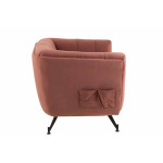 Paris Prix Fauteuil Lounge Design "Conforad" 95cm Rose