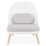 Paris Prix Fauteuil Lounge Design En Tissu "Tocia" 76cm Blanc