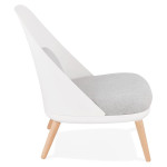 Paris Prix Fauteuil Lounge Design En Tissu "Tocia" 76cm Blanc