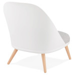 Paris Prix Fauteuil Lounge Design En Tissu "Tocia" 76cm Blanc