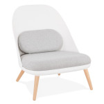 paris prix Fauteuil Lounge Design en Tissu "Tocia" 76cm Blanc