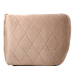 Paris Prix Fauteuil Matelassé En Velours "Darryl" 90cm Taupe