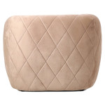 Paris Prix Fauteuil Matelassé En Velours "Darryl" 90cm Taupe