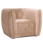 paris prix Fauteuil Matelassé en Velours "Darryl" 90cm Taupe