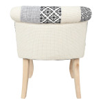 Paris Prix Fauteuil Patchwork Design "Eleonor" 68cm Gris