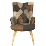 Paris Prix Fauteuil Patchwork "Helsinki" 100cm Marron