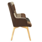 Paris Prix Fauteuil Patchwork "Helsinki" 100cm Marron