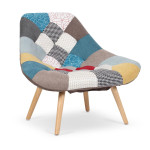 paris prix Fauteuil Patchwork Tissu "Johan" 102cm Multicolore