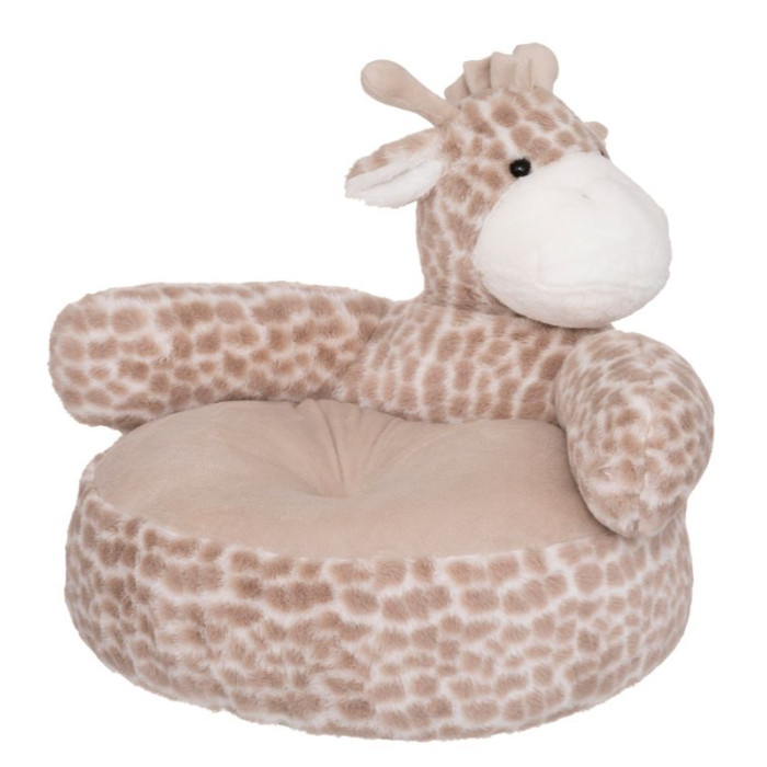 Paris Prix Fauteuil Peluche Enfant "Girafe" 48cm Naturel