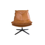 Paris Prix Fauteuil Pivotant En Cuir "Anderson" 87cm Marron