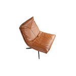 Paris Prix Fauteuil Pivotant En Cuir "Anderson" 87cm Marron