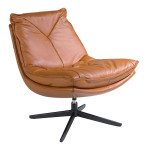 paris prix Fauteuil Pivotant en Cuir "Anderson" 87cm Marron