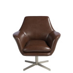 Paris Prix Fauteuil Pivotant En Cuir "Dalton" 85cm Marron