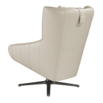 Paris Prix Fauteuil Pivotant En Cuir "Dustin" 100cm Beige