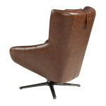 Paris Prix Fauteuil Pivotant En Cuir "Dustin" 100cm Cognac
