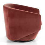 Paris Prix Fauteuil Pivotant En Velours "Fuzo" 78cm Terracotta