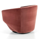 Paris Prix Fauteuil Pivotant En Velours "Fuzo" 78cm Terracotta