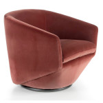 paris prix Fauteuil Pivotant en Velours "Fuzo" 78cm Terracotta