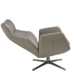 Paris Prix Fauteuil Pivotant Inclinable "Cuir" 109cm Gris