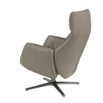 Paris Prix Fauteuil Pivotant Inclinable "Cuir" 109cm Gris