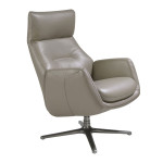 paris prix Fauteuil Pivotant Inclinable "Cuir" 109cm Gris