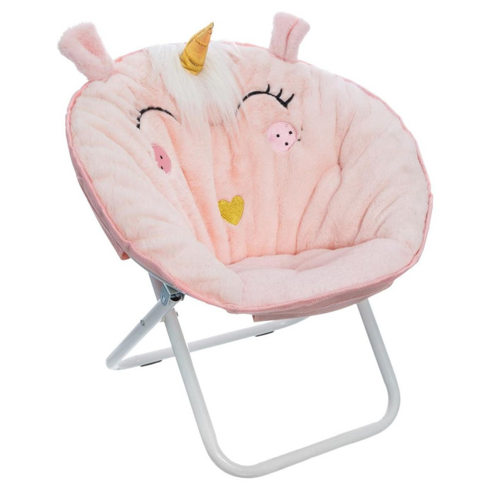 Paris Prix Fauteuil Pliable Pour Enfant "Licorne" 50cm Rose